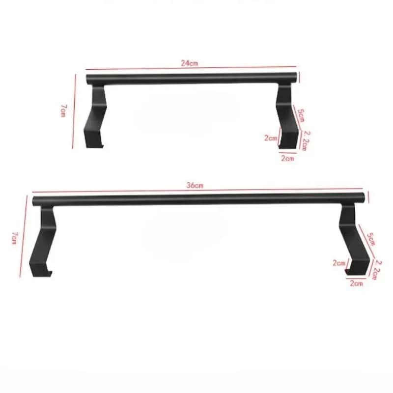 Stainless Steel Over-the-Door Towel Rack for Kitchen and Bathroom Storage