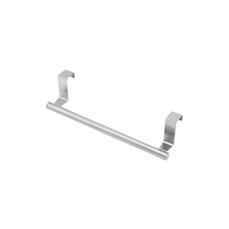 Over-the-Door Towel Rack - Stainless Steel Bar for Kitchen and Bathroom