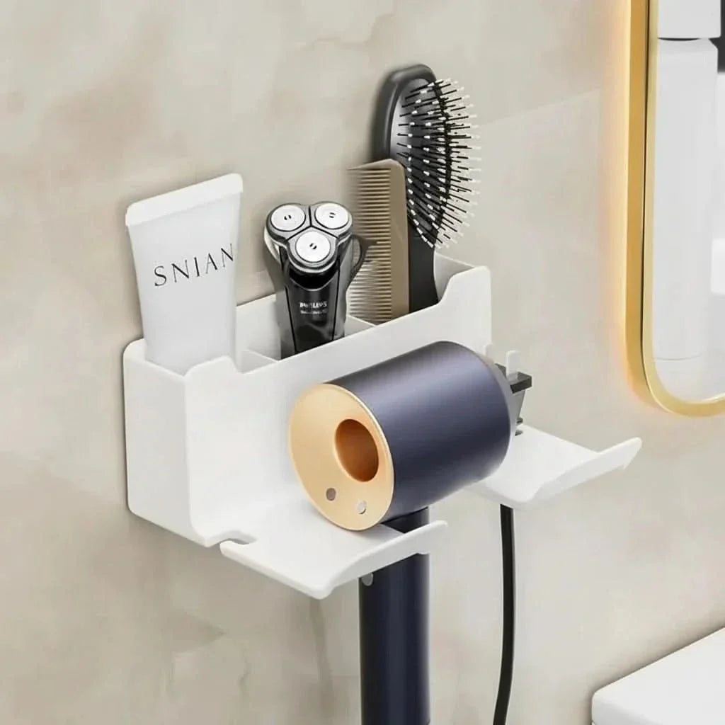 Wall-Mounted Holder for Neat Hair Dryer Storage – Compact Design