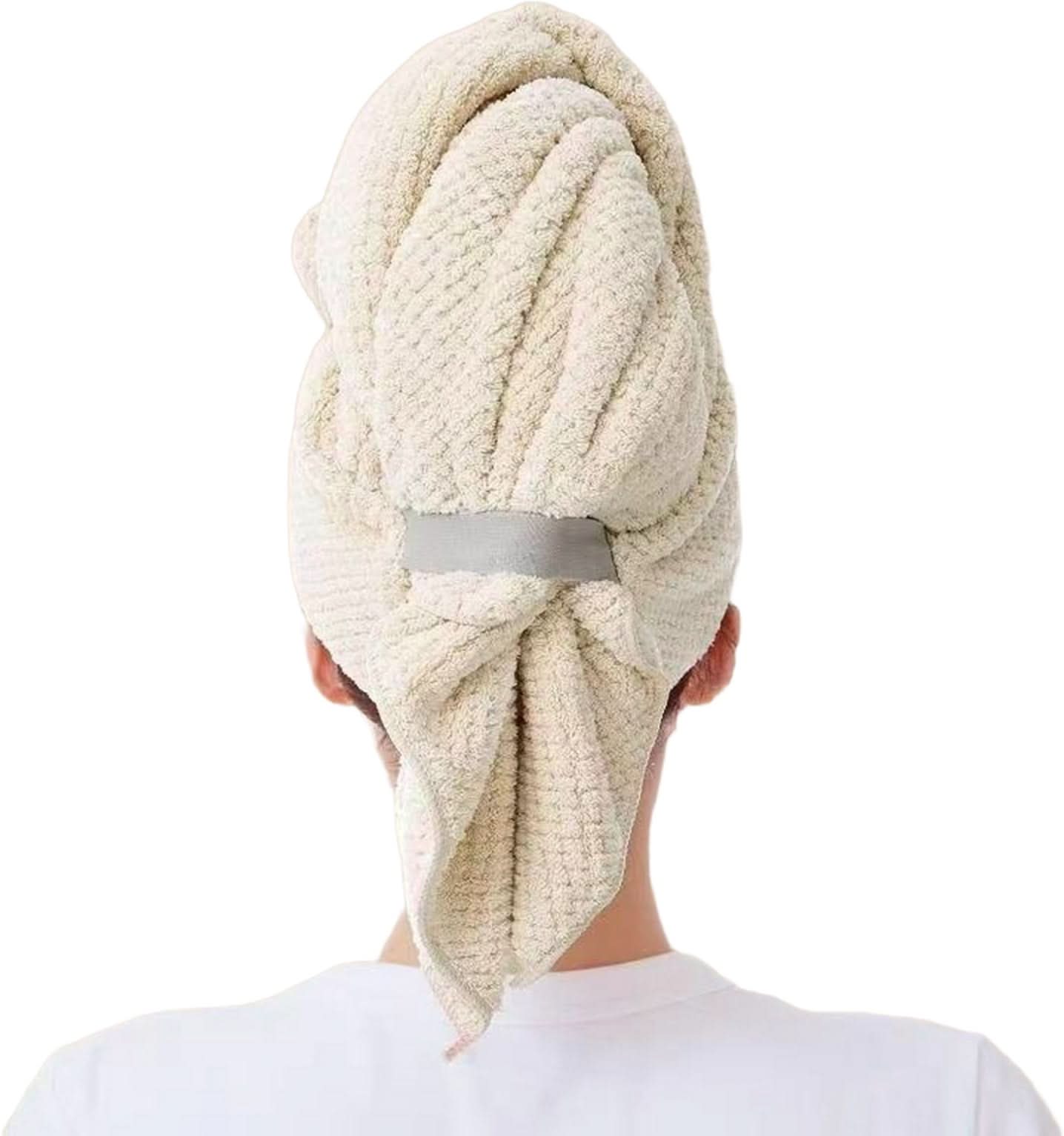 Coral Velvet Hair Towel Wrap for Quick Drying and Frizz Control
