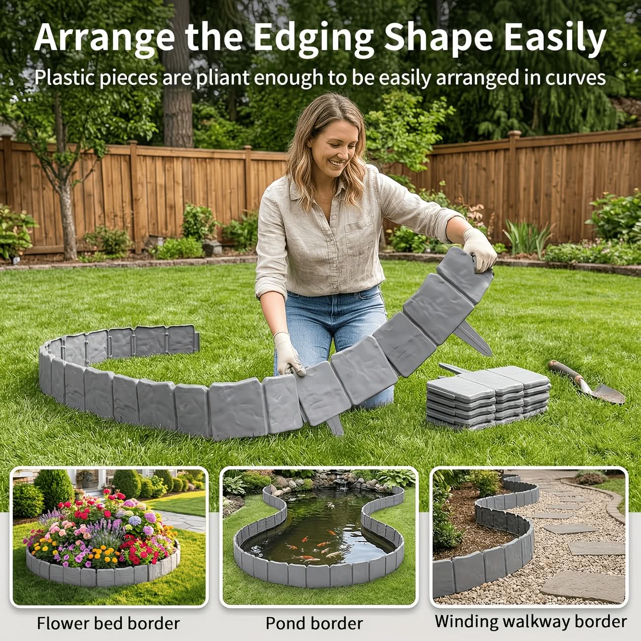 Decorative Lawn Edging Stone Border for Garden Landscaping