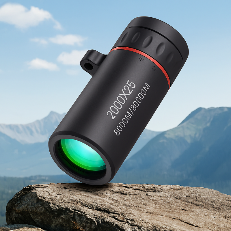 Compact 2000x25 Monocular Telescope for Hiking and Bird Watching