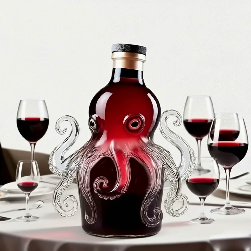 Nautical-Themed Glass Decanter for Wine and Spirits