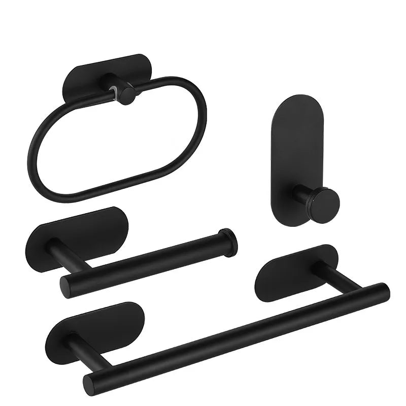 Elegant 4-Piece Bathroom Hardware Set – Durable Stainless Steel Fixtures