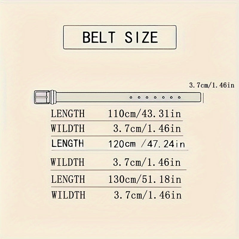 Men’s Premium Cowhide Leather Belt with Easy-Adjust Buckle