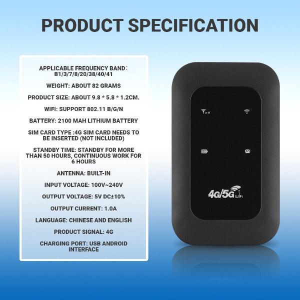 Portable 4G/5G LTE WiFi Router – Unlocked Mobile Hotspot