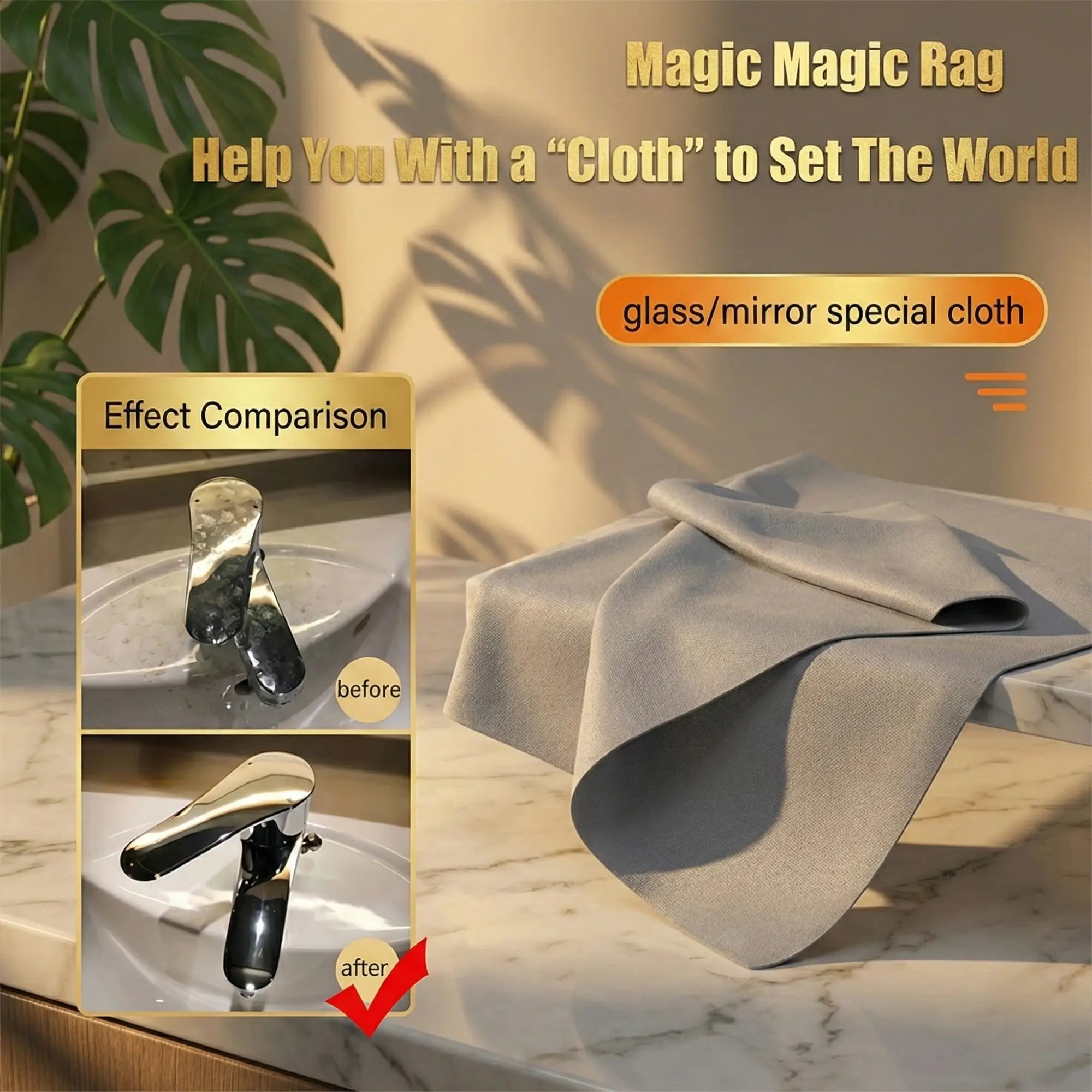 Set of 10 Reusable Lint-Free Microfiber Cloths for Glass Cleaning