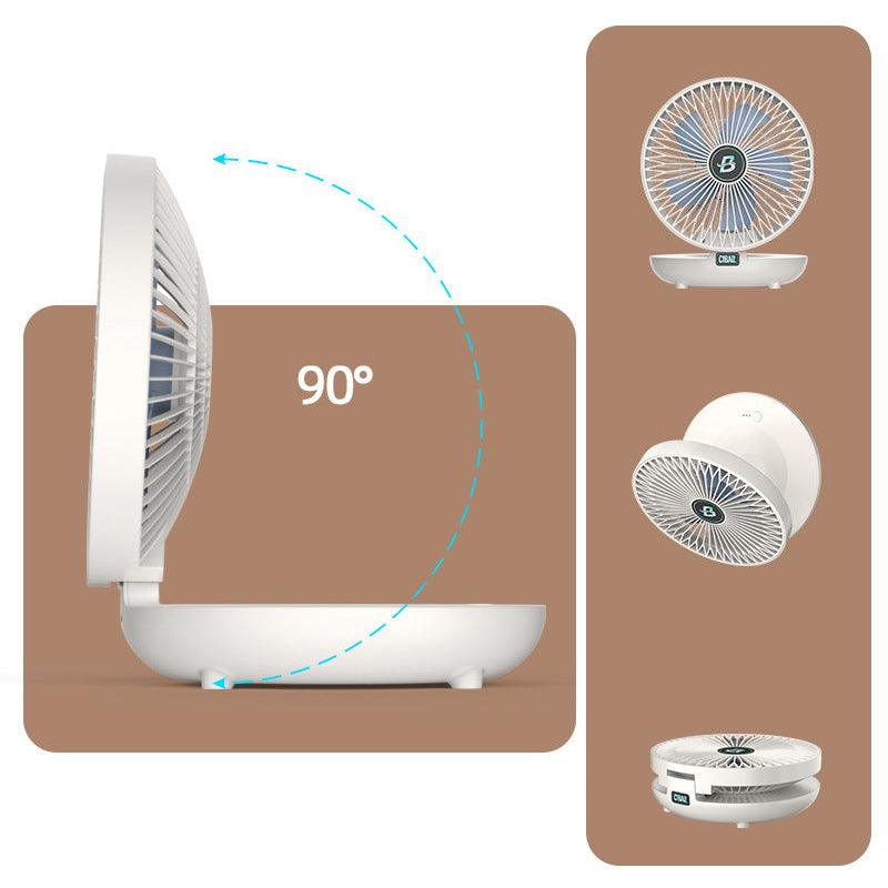 Compact Rechargeable Folding Fan with Adjustable Speed