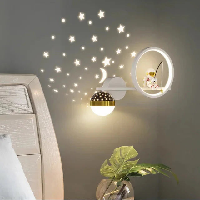 Starry Sky Projecting LED Wall Lamp for Kids' Bedroom