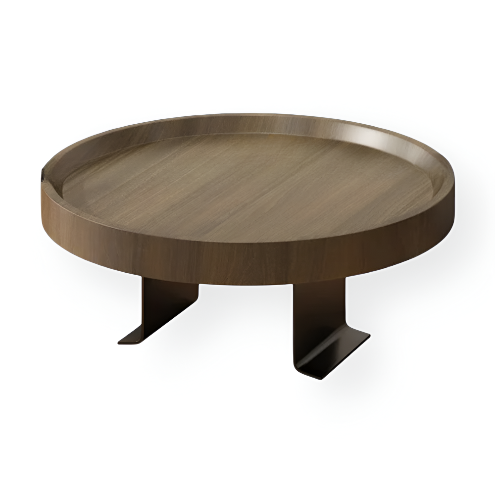 Round Clip-On Coffee Table – Compact Snack Tray for Space Efficiency