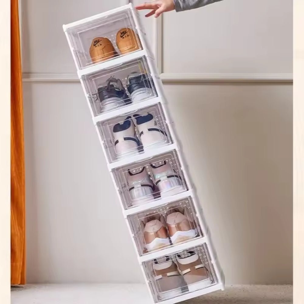 Space-Saving 3-Tier Shoe Organizer with Foldable Design