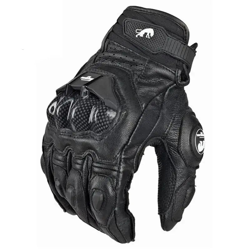 Motorcycle Gloves in Leather with Protective Features