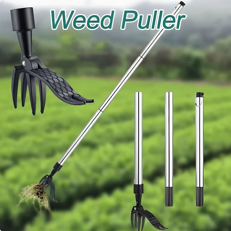 Effortless Weed Removal Tool with Root Grip for Tough Soil and Lawns