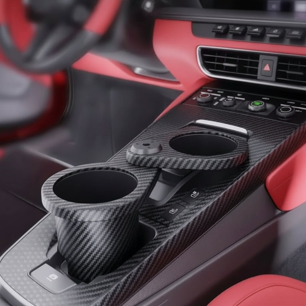 360-Degree Rotating Car Cup Holder for Two Beverages