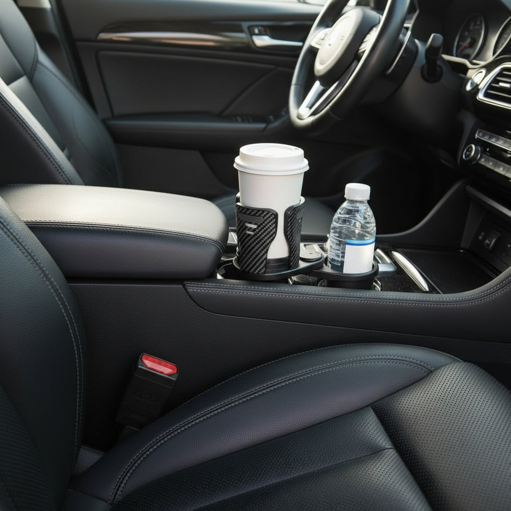 360-Degree Rotating Car Cup Holder for Two Beverages