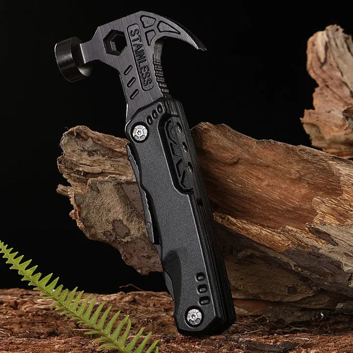 7-in-1 Compact Multi-Tool Hammer for Travel – Seven Functions