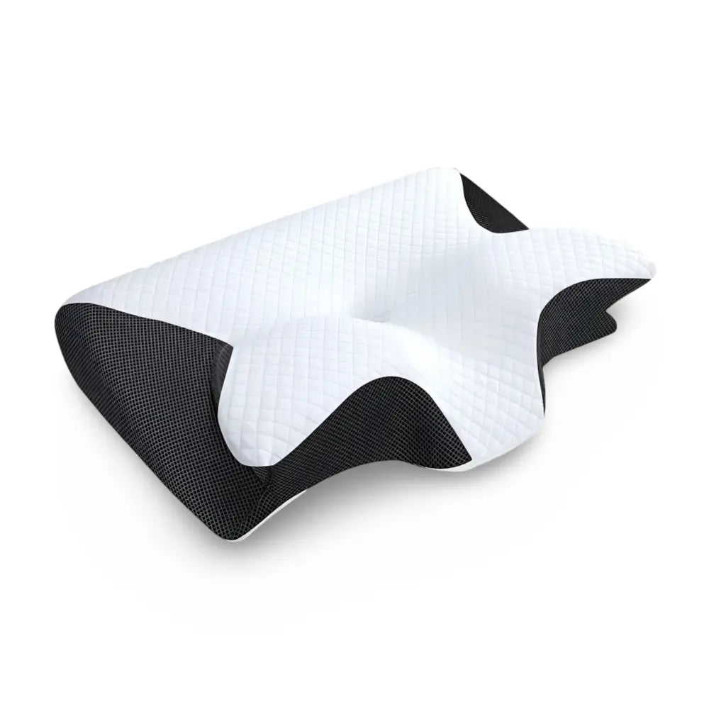 Memory Foam Neck Pillow for Back and Side Sleepers - Orthopedic Design