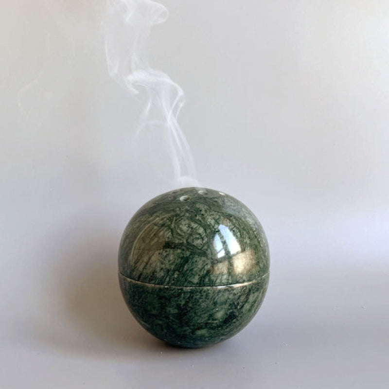 Elegant Natural Stone Incense Holder with 9 Holes