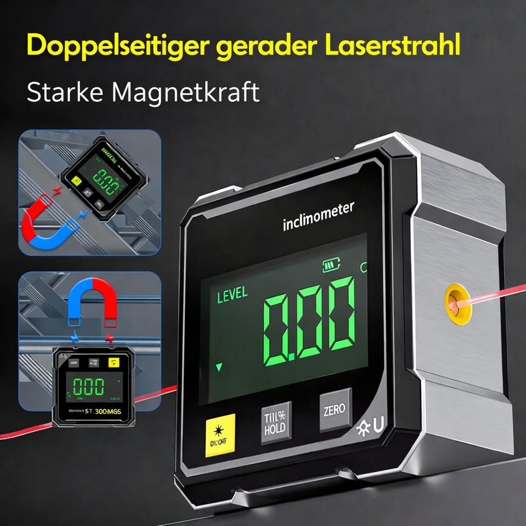 Digital Inclinometer | Magnetic Laser Precision Level Gauge