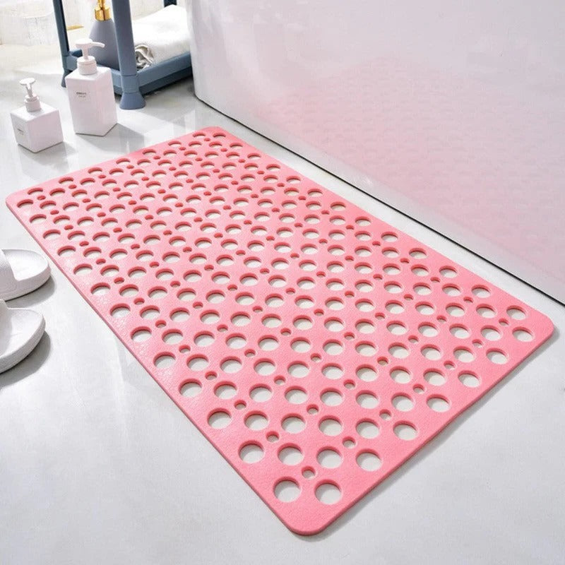 Non-Slip Shower Mat with Drainage and Textured Grip
