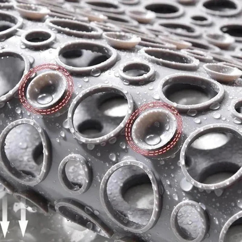Non-Slip Shower Mat with Drainage and Textured Grip