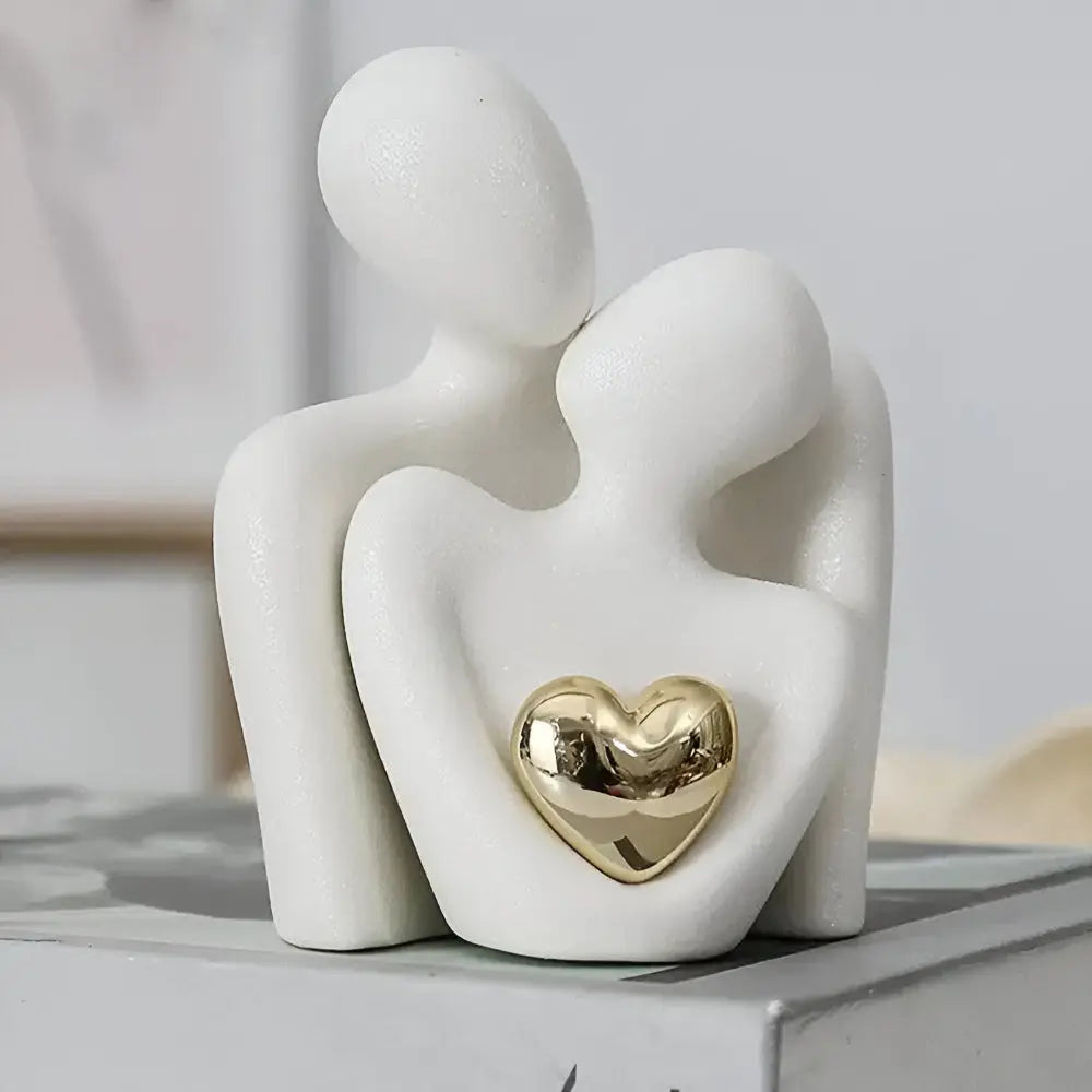 Minimalist Couple Sculpture in Nordic Style