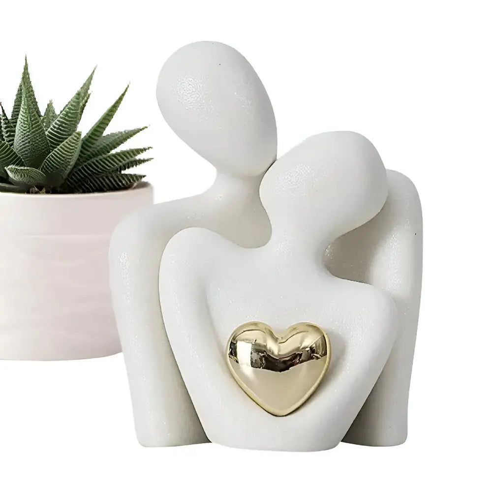Minimalist Couple Sculpture in Nordic Style