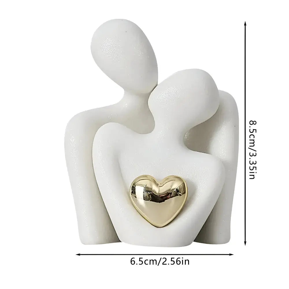 Minimalist Couple Sculpture in Nordic Style