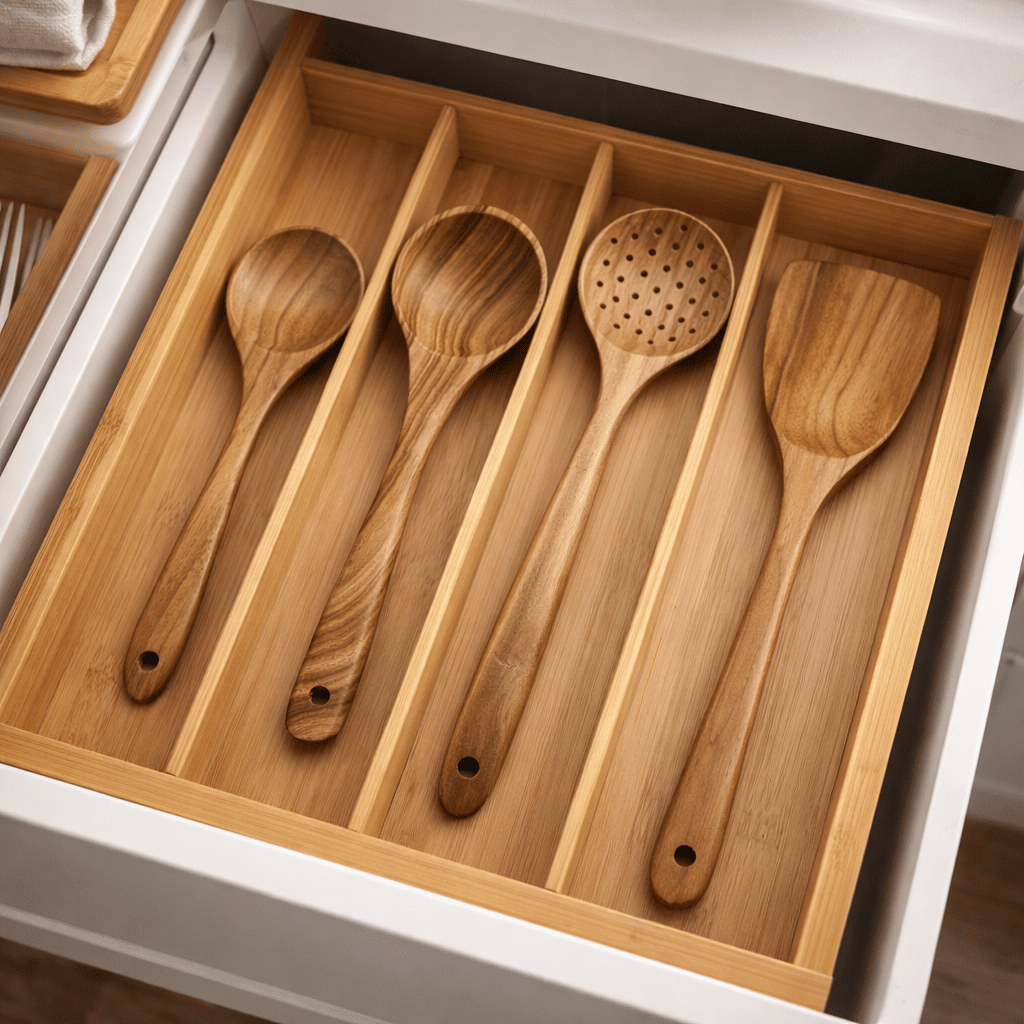 Wooden Kitchen Utensil Set for Gentle Daily Cooking