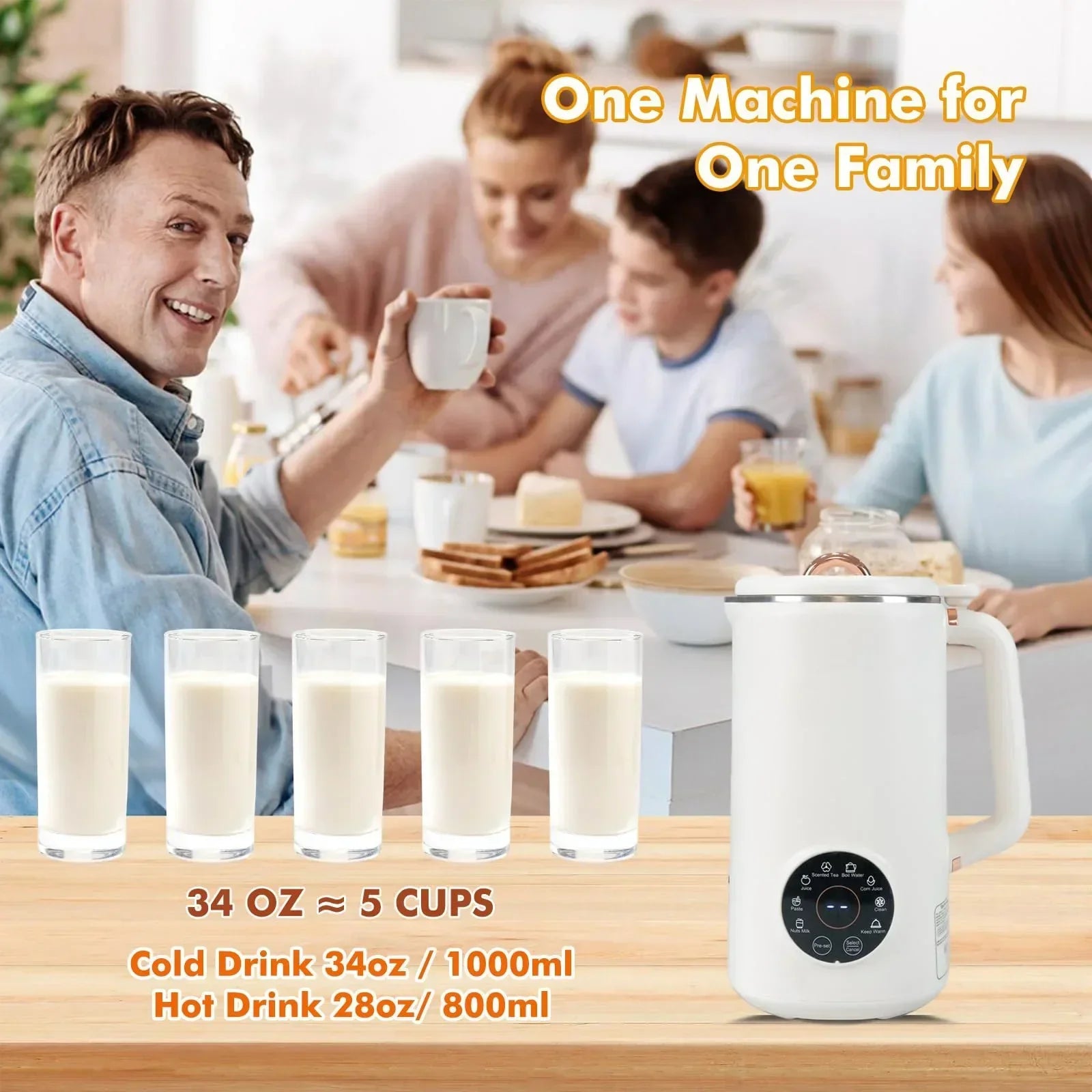 8-in-1 Nut Milk Maker | Automatic | Multifunctional