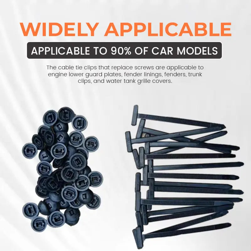 Universal Replacement Clips for Vehicle Panels – Nylon Cable Tie Buckles