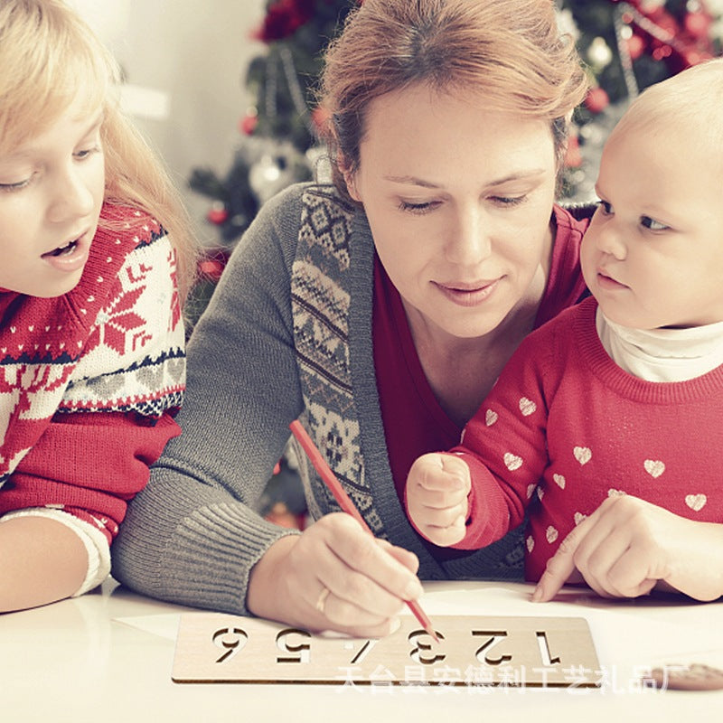 Wooden Learning Templates for Letters and Numbers