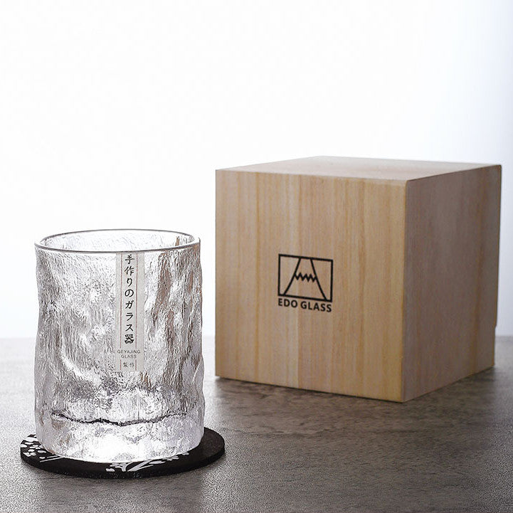 Edo Kiriko Style Whisky Tumblers | Set of Cut Glass Drinkware