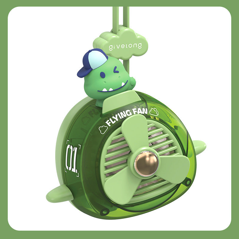 Compact Animal-Themed Rechargeable Fan – Quiet, Adjustable Personal Cooler for Travel, Desk, Stroller & Outdoor Use