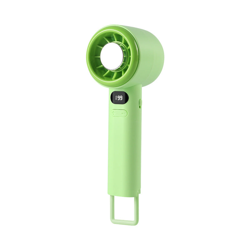 Portable Handheld Fan – Cordless with Digital Speed Indicator, Ergonomic Design for Quiet Cooling at Home, Work, or on the Go