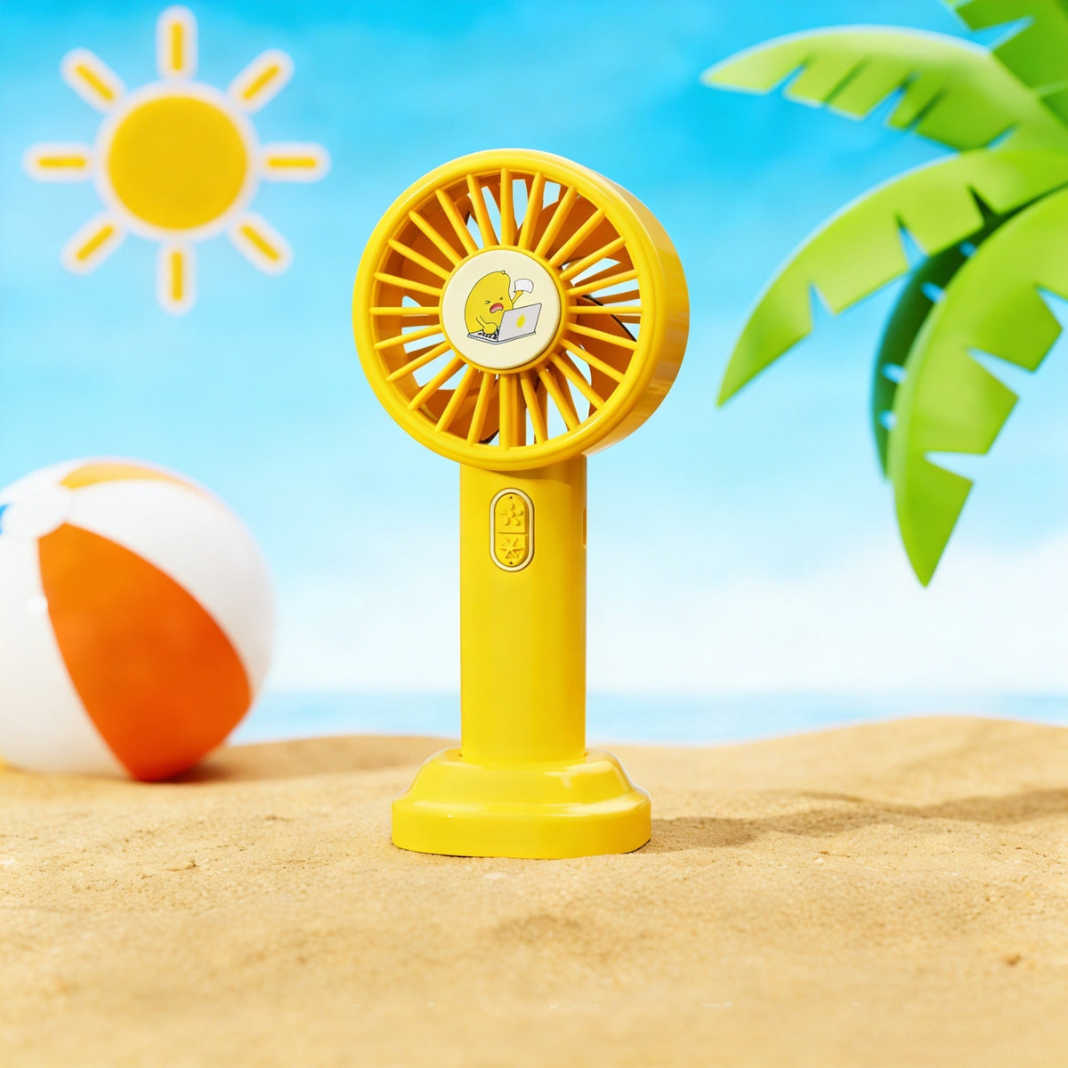 Compact Handheld Fan with Unique Design – USB Rechargeable for Travel, Gym & Outdoor Use