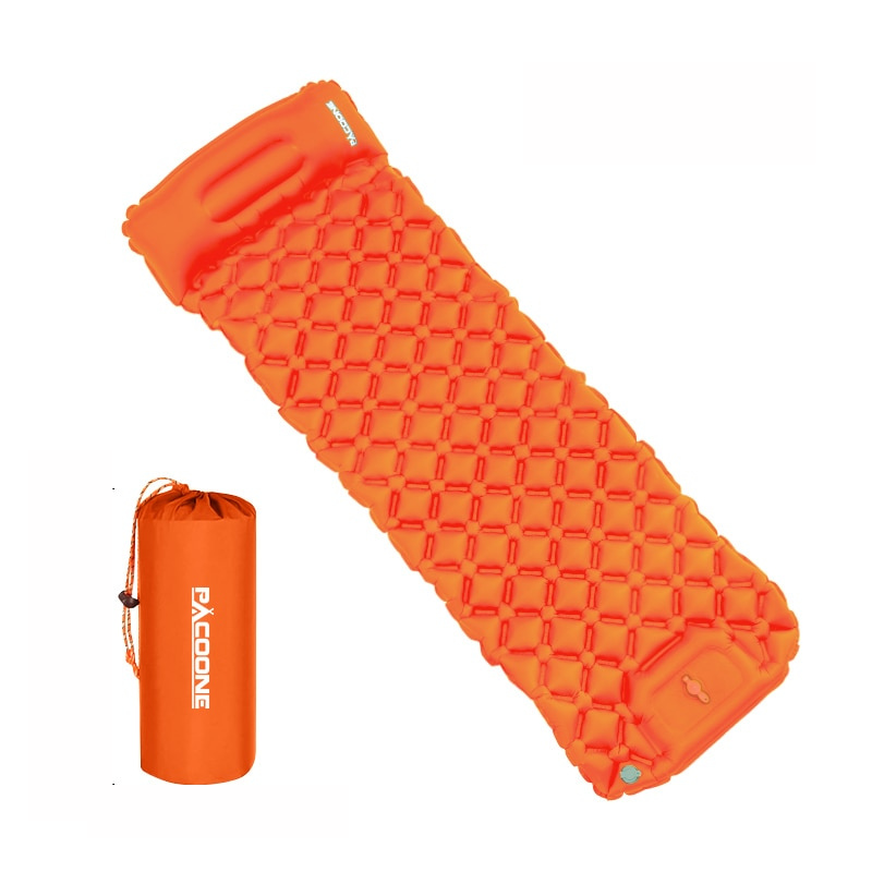 Inflatable Sleeping Pad with Pump, Waterproof Feature & Integrated Pillow