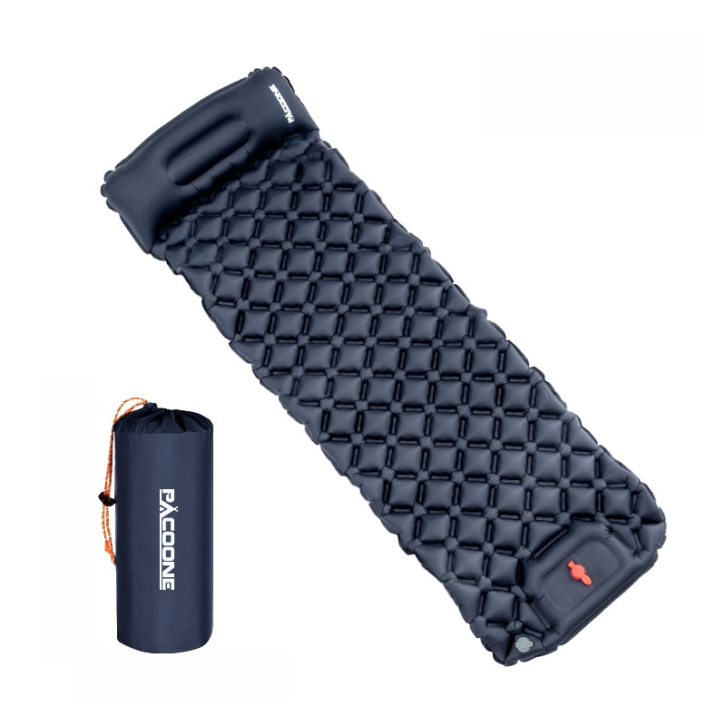 Inflatable Sleeping Pad with Pump, Waterproof Feature & Integrated Pillow