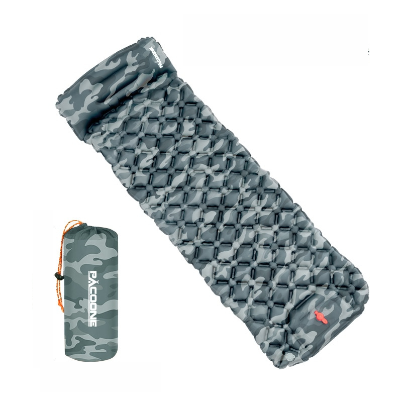 Inflatable Sleeping Pad with Pump, Waterproof Feature & Integrated Pillow