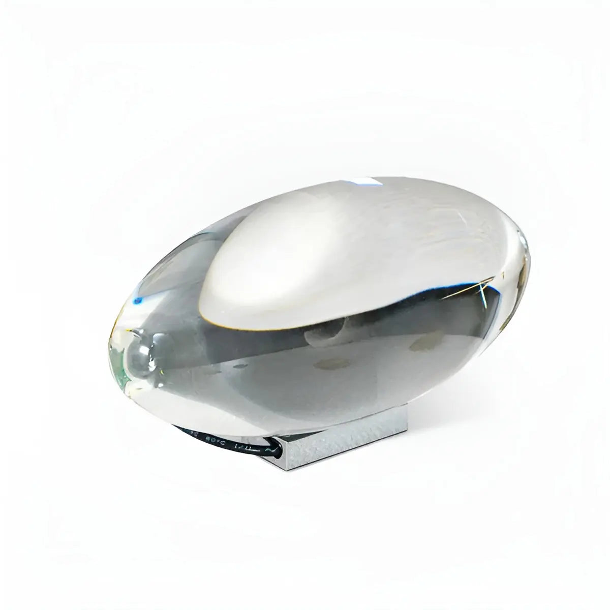 LED Mood Lighting Table Lamp – Oval Crystal Design in Warm White, Sunset Red & Blue-Violet