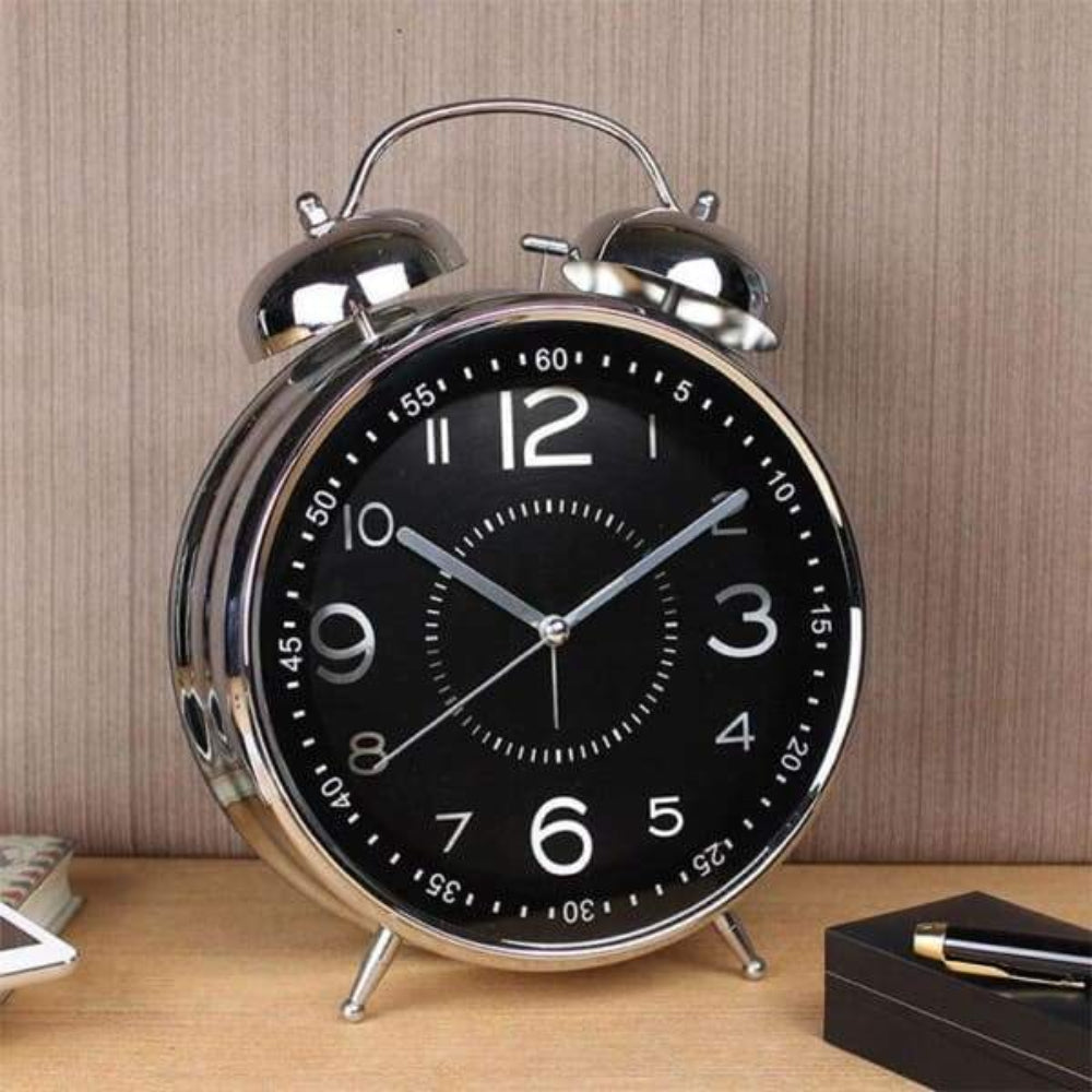 Classic Twin Bell Alarm Clock with Clear Sound & Retro Style