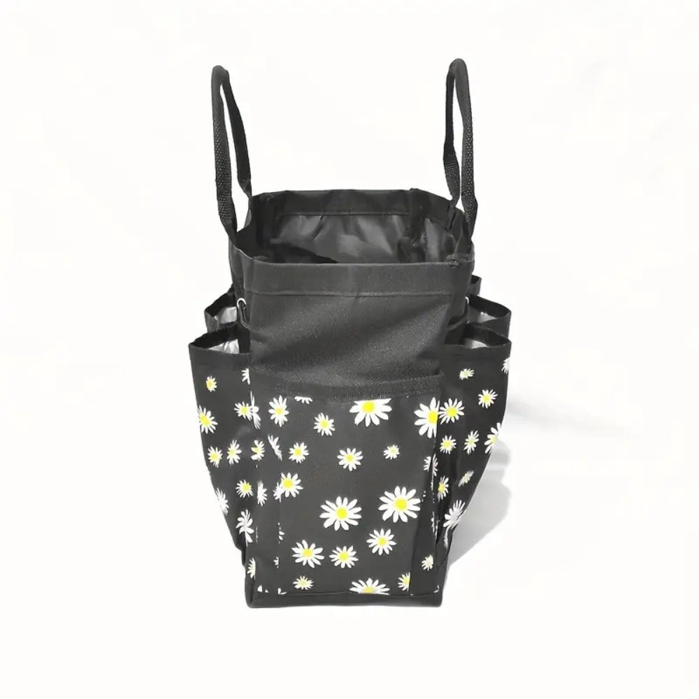 Garden Tool Tote Bag with Floral Oxford Fabric Organizer