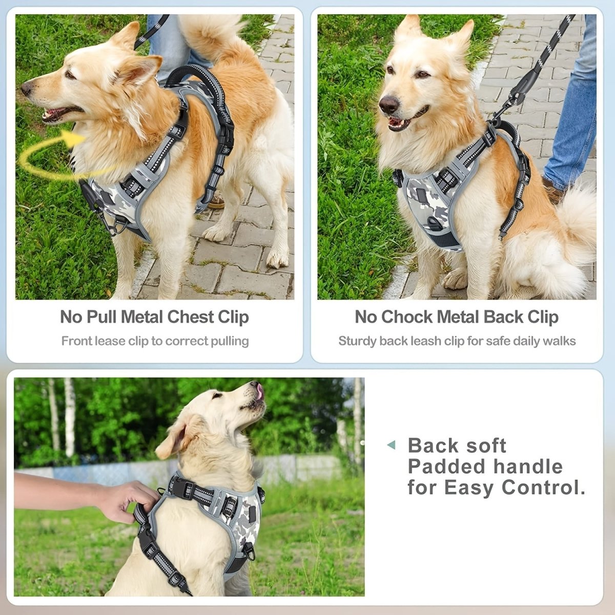 Anti-Pull Dog Harness with Handle for Better Control