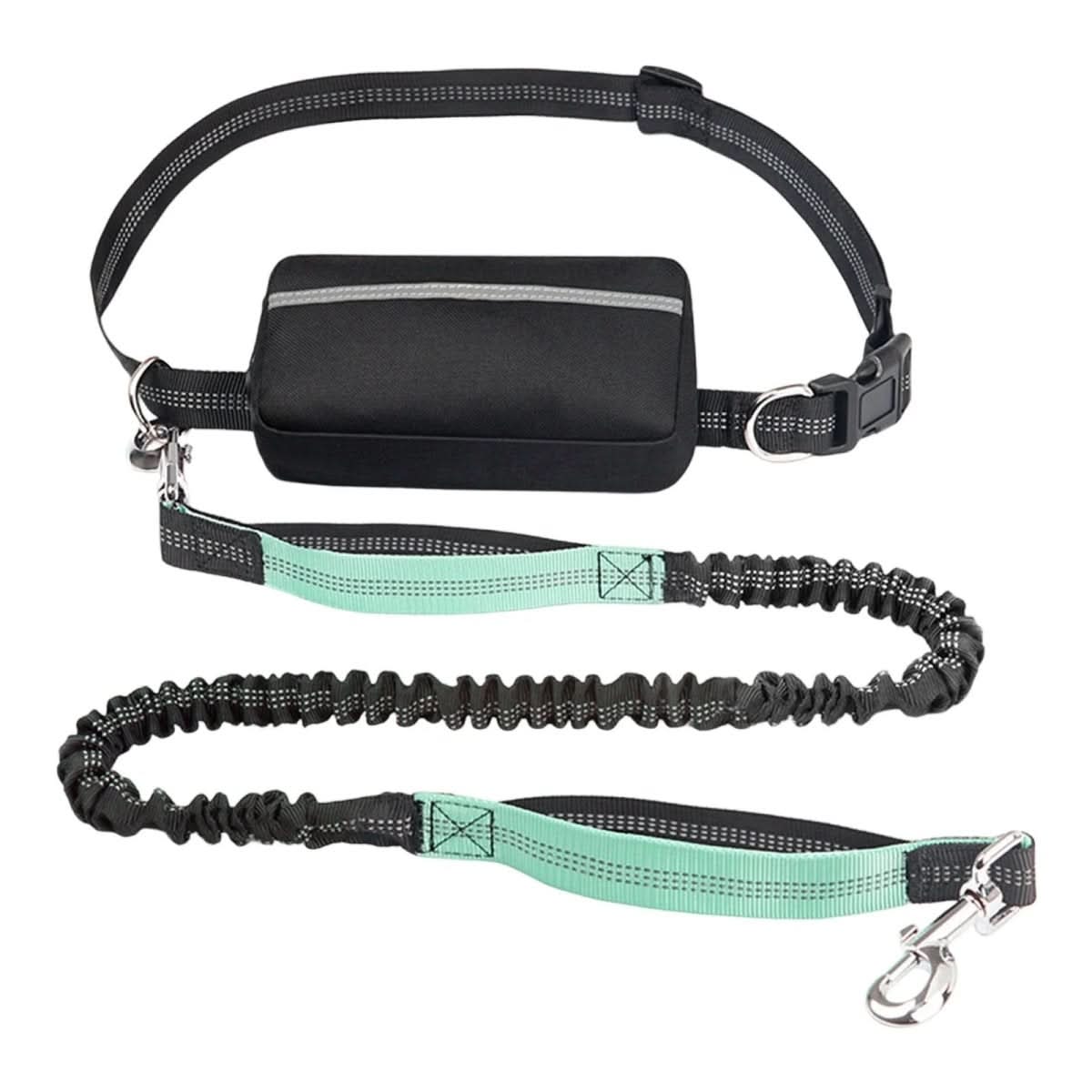 Dog Jogging Leash with Hip Belt and Comfortable Padded Grips