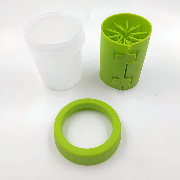 Dog Paw Cleaner Featuring Silicone Bristle Brushes