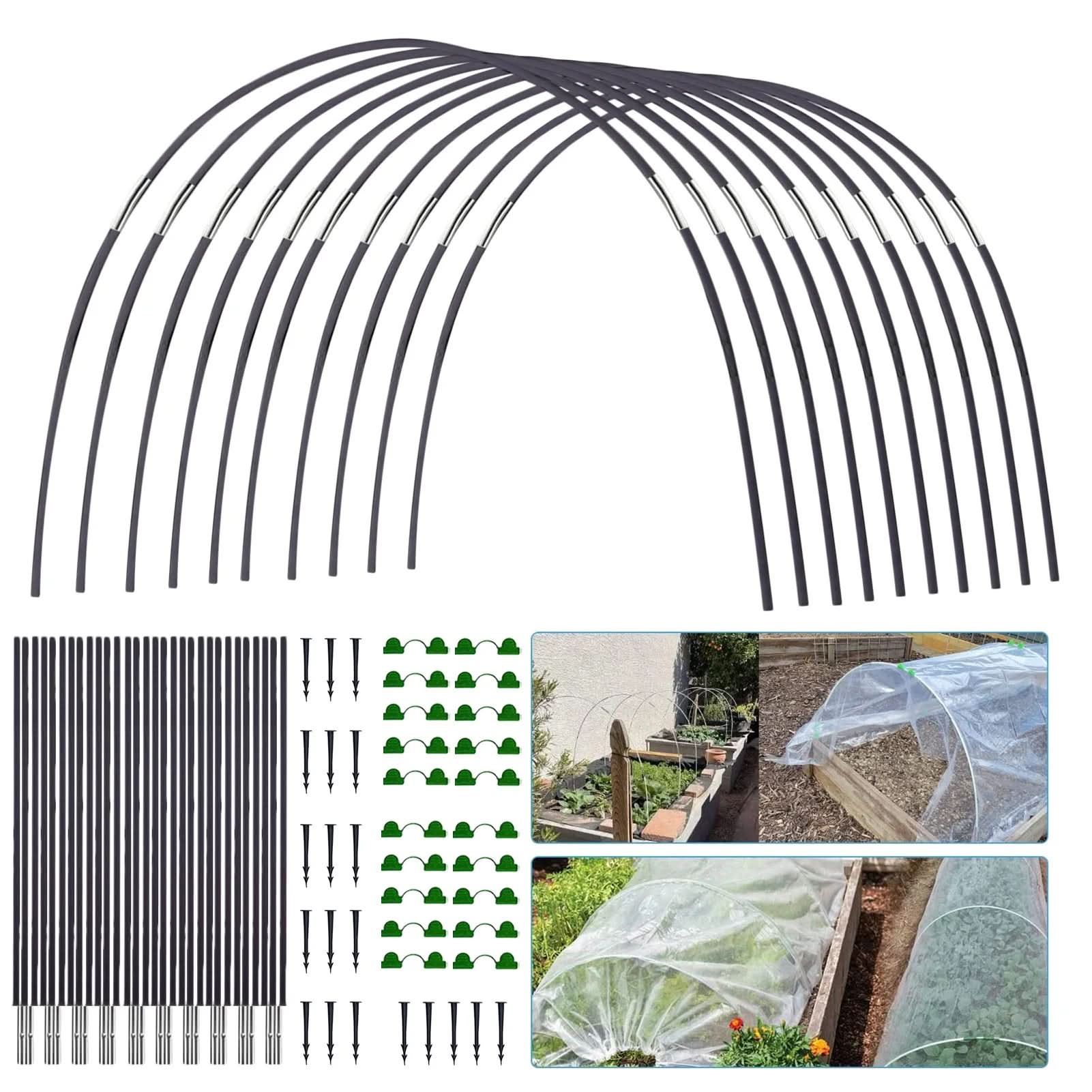 5-Piece Sturdy Frame Garden Poly Tunnel Set