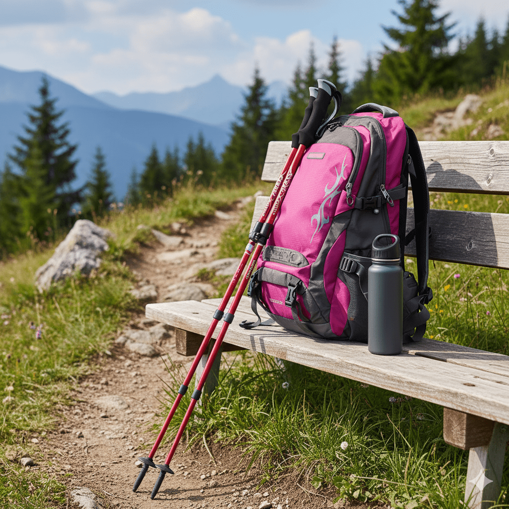 Lightweight Adjustable Hiking Poles – Trekking Walking Sticks