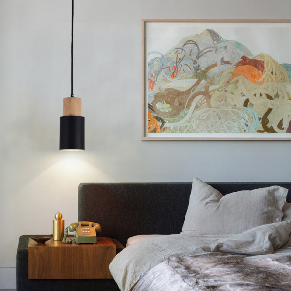 Stylish Cord-Hung Pendant Light with E14 Base – Multiple Colors