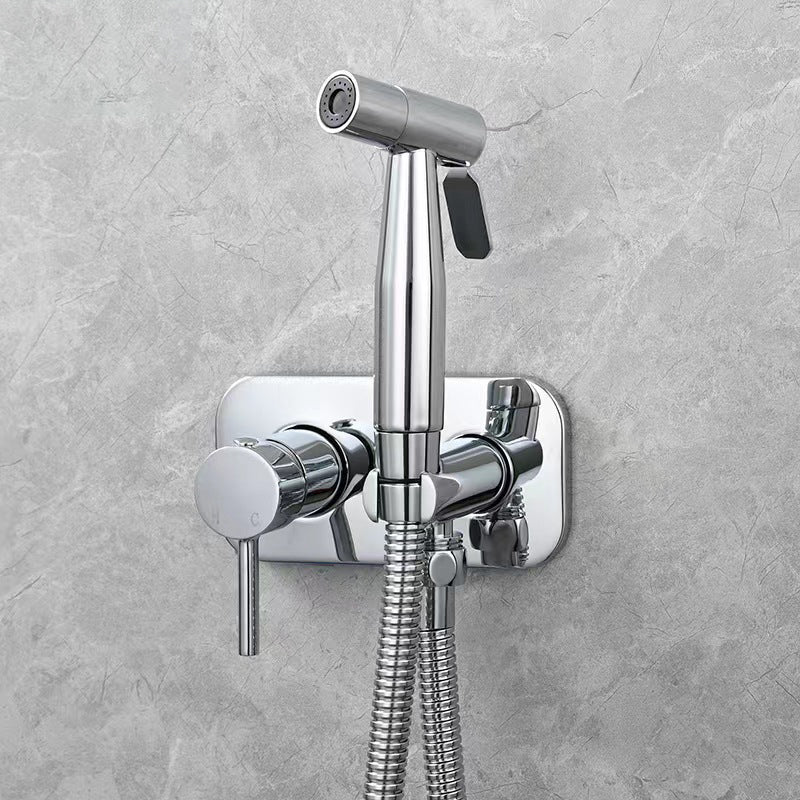 Portable Bidet Spray Gun with Adjustable Hot and Cold Water and Two Spray Settings, Durable Brass