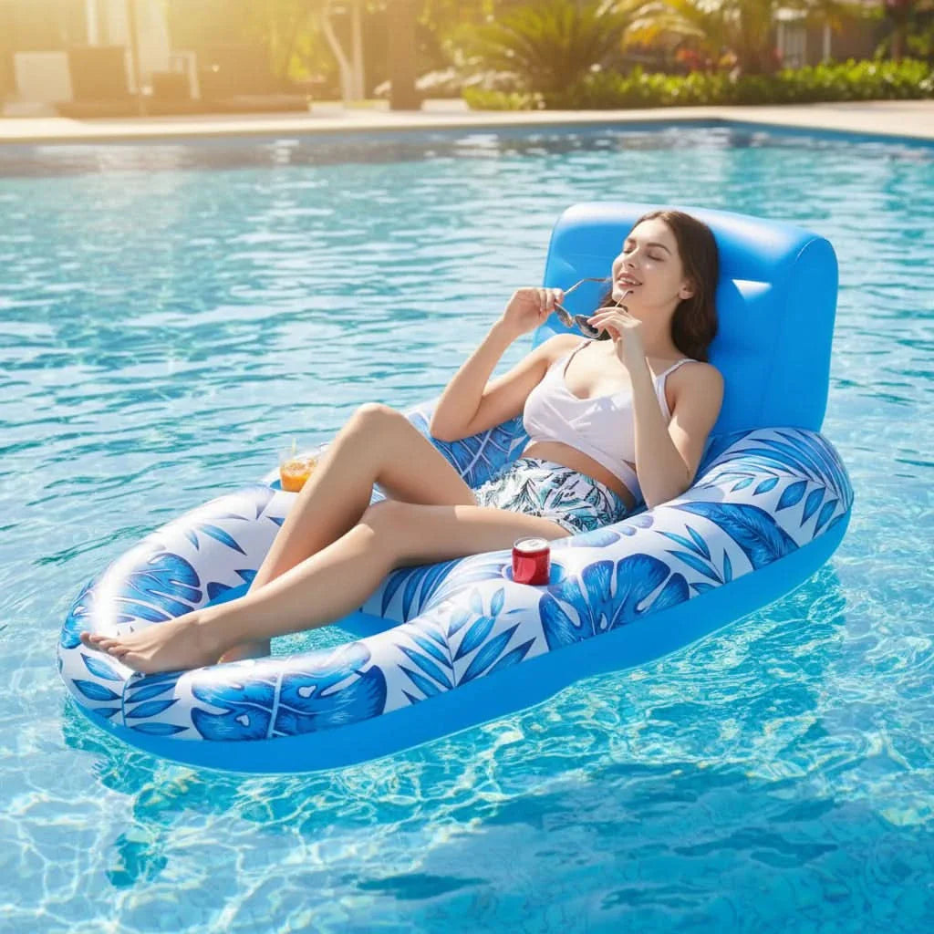 Inflatable Lounge Float for Adults – Comfortable Pool Raft